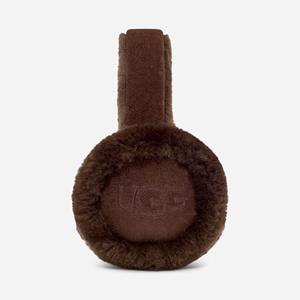 Sheepskin Embroidery-oorwarmers voor dames  in Brown, Shearling