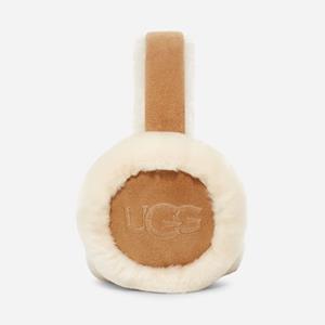 Sheepskin Embroidery-oorwarmers voor dames  in Brown, Shearling