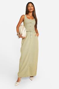 Boohoo Getinte Gebleekte Maxi Spijkerrok, Vintage Wash