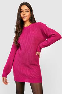 Boohoo Trui Jurk Met Crewneck, Orchid