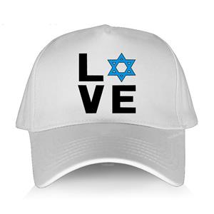 91460000MABYR62T12 Zomerhoed voor heren van zwart katoen, verstelbaar, casual stijl I Love Israel - Star Truck Baseball Cap, Unisex Cool Outdoor Boy Caps