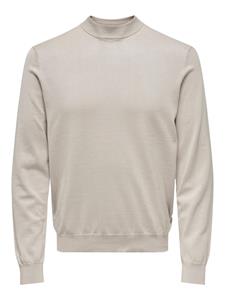 Only & Sons Onswyler life reg 14 ls mock knit beige