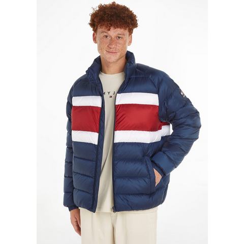 Tommy Jeans Plus Gewatteerde jas TJM BLOCK STRIPE LT DOWN JKT EXT