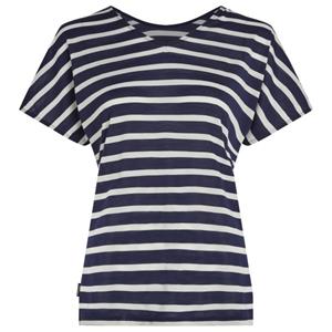 Icebreaker  Women's 125 CL Drayden Reverse S/S Top Strip - Merinoshirt, blauw/grijs