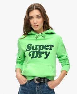 Superdry Vrouwen Cooper Hoodie met Logo in Bijpassende Kleur Groen