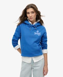 Superdry Vrouwen Cooper Hoodie met Logo in Bijpassende Kleur Blauw