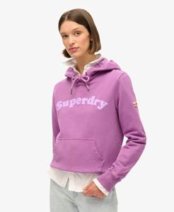 Superdry Vrouwen Cooper Hoodie met Logo in Bijpassende Kleur Paars