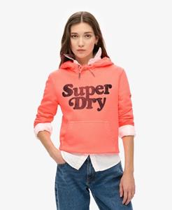 Superdry Vrouwen Cooper Hoodie met Logo in Bijpassende Kleur Cream