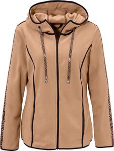 Your Look... for less! Dames Fleecejack camel/zwart Maat