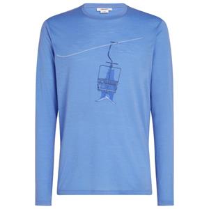 Icebreaker  Merino 150 Tech Lite L/S Tee Bear Lift - Merinoshirt, blauw