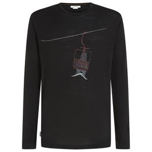 Icebreaker  Merino 150 Tech Lite L/S Tee Bear Lift - Merinoshirt, zwart