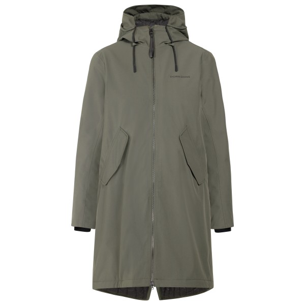 Didriksons  Women's Fia Parka - Lange jas, olijfgroen/grijs