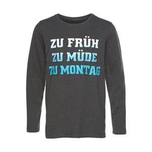 KIDSWORLD Shirt met lange mouwen ZU FRÜH, ZU MÜDE, ZU MONTAG