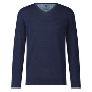 Fellows United Pullover V-neck Rib Details Navy  