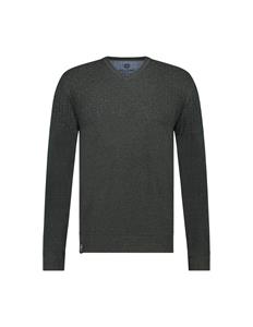 Fellows United Pullover V-neck Structure Knit Dark Green  