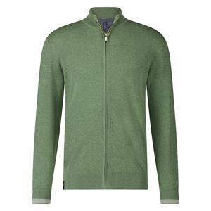 Fellows United Cardigan With Rib Details Mid Green  