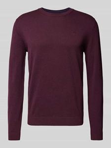 Tom Tailor Gebreide pullover met labelstitching, model 'BASIC'