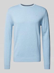 Tom Tailor Gebreide pullover met labelstitching, model 'BASIC'