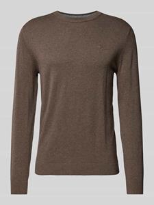 Tom Tailor Gebreide pullover met labelstitching, model 'BASIC'