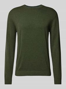 Tom Tailor Gebreide pullover met labelstitching, model 'BASIC'