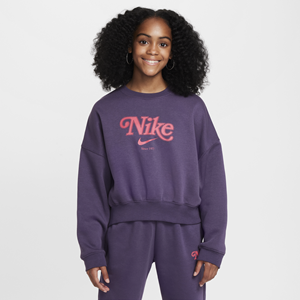 Nike Sportswear Kort sweatshirt van fleece voor meisjes - Paars