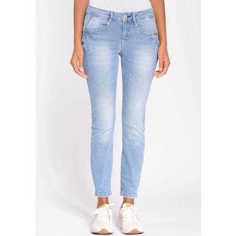 GANG Skinny fit jeans 94NELE X-CROPPED met driehoekige inzetstukken aan de zijkant voor een geweldig silhouet