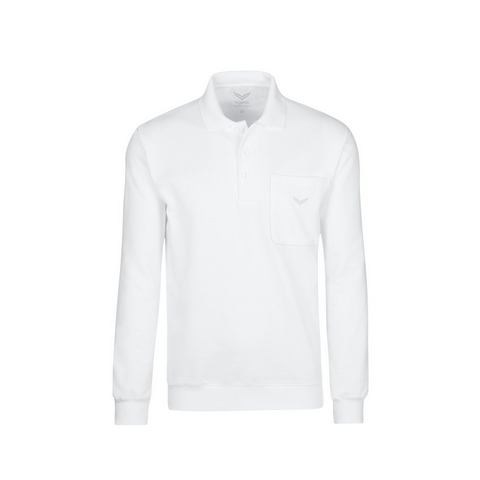 Trigema Sweatshirt  Polo met lange mouwen in sweatkwaliteit