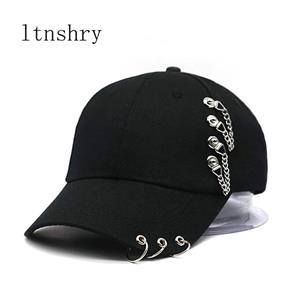 Headgear Zomer Volwassen Casual Solid Verstelbare Creatieve Cross Piercing Iron Ring Baseball Caps Snapback Cap Unisex Hip Hop Travel Beach Hat Sun Hats