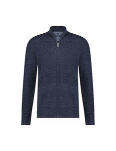 Fellows United Vest Small Cable Rough Navy  