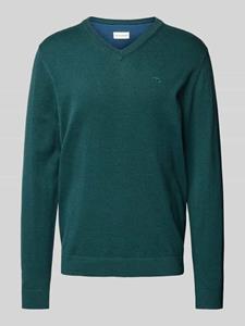 Tom Tailor Gebreide pullover met labelstitching, model 'BASIC'