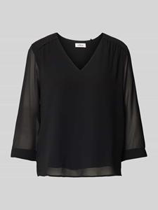 S.Oliver BLACK LABEL Regular fit blouse met lange mouwen en plooien