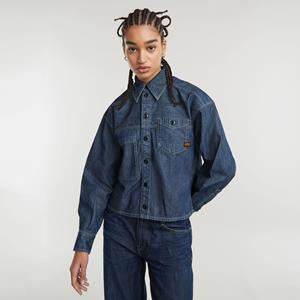 G-Star RAW Cropped Shirt - Donkerblauw - Dames