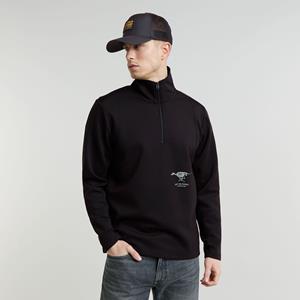 G-Star RAW Motion Half Zip Tweeter - Zwart - Heren