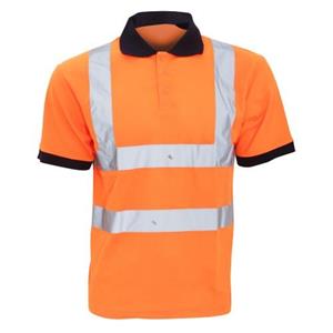 Yoko Hi-Vis Poloshirt met korte mouwen / Werkkleding voor heren (Pakket van 2)