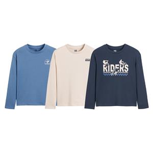 LA REDOUTE COLLECTIONS Set van 3 T-shirts, lange mouwen