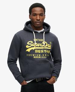 Superdry Mannen Neon Hoodie met Print Blauw