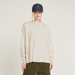 G-Star RAW Oversized Moto Logo XXL Mock Top - Beige - Dames