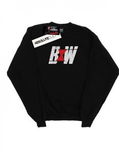 Marvel Heren Black Widow Movie Initial Logo Katoenen sweatshirt