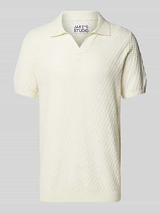 JAKE*S STUDIO MEN Regular fit poloshirt met structuurmotief