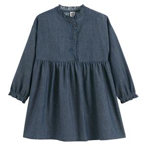 LA REDOUTE COLLECTIONS Jurk in licht denim met lange mouwen