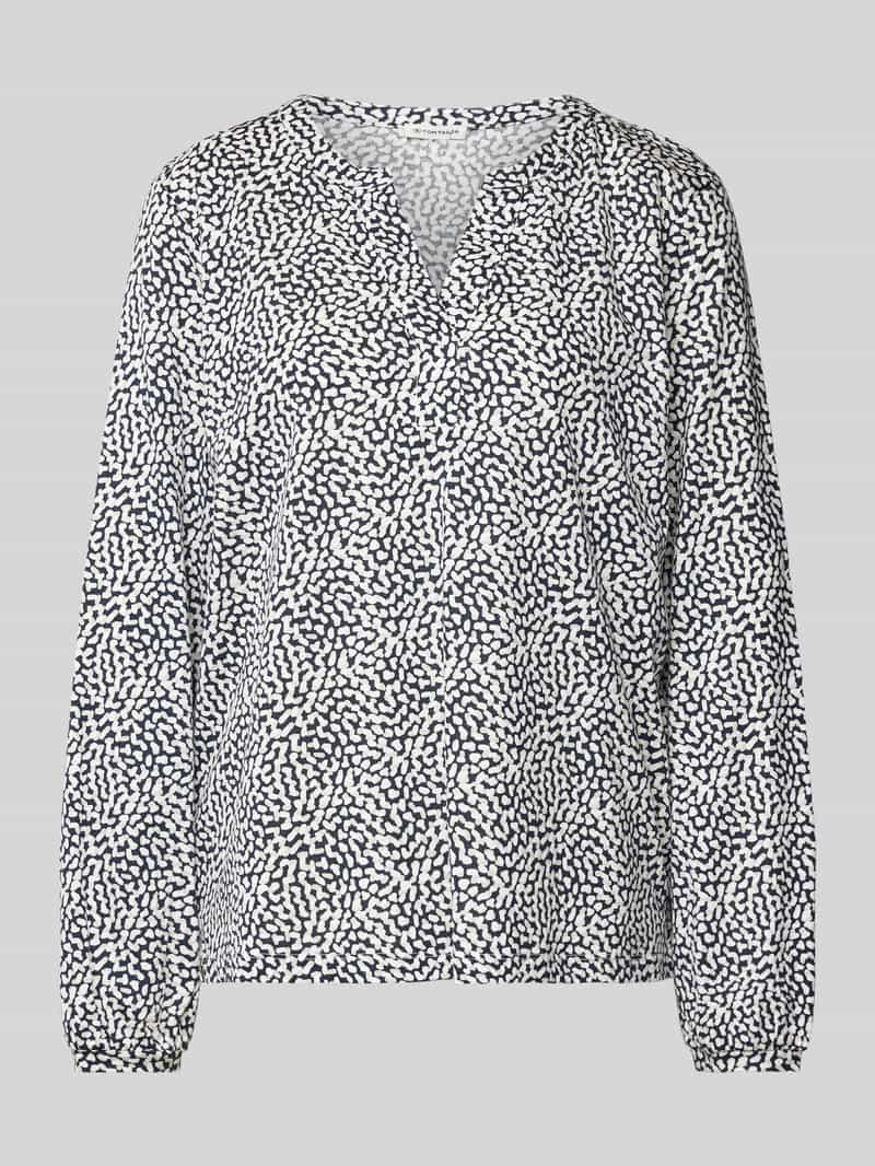 Tom Tailor Relaxed fit blouse met lange mouwen en tuniekhals