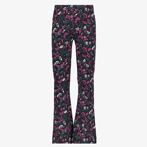 TwoDay flared meisjes broek zwart met print