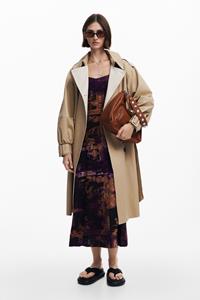 Desigual Gecombineerde trenchcoat - BROWN