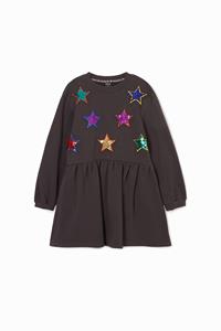 Desigual Sterren sweatshirt jurk - BLACK