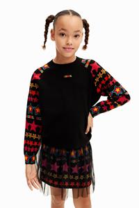 Desigual sweatshirt sterren - BLACK