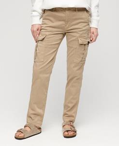 Superdry Vrouwen Slimfit Cargobroek met Middelhoge Taille Bruin