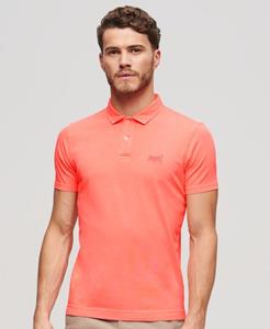 Superdry Mannen Essential Neon Poloshirt van Jersey met Logo Cream