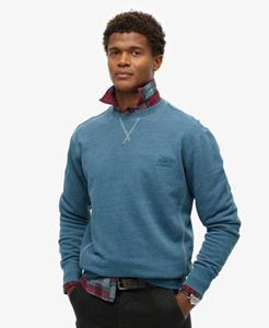 Superdry Mannen Classic Essential Sweatshirt Blauw