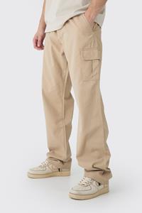 Boohoo Tall Relaxed Fit Cargo Pants, Stone