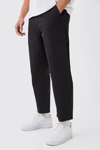 Boohoo Korte Skater Chino Broek Met Tailleband, Black